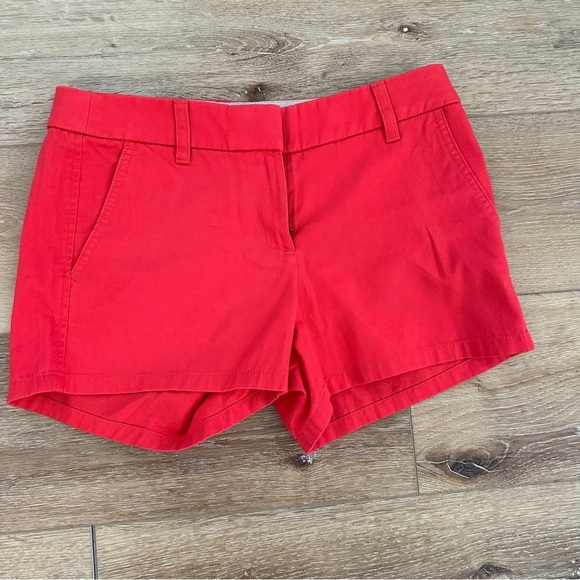 J. Crew Women’s Coral 3 1/2 inch Khaki Shorts Sz 0 NWT - Picture 2 of 8